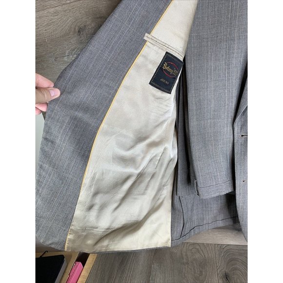 Botany 500 Joslins Mens 2 piece Suit Rose Grey w/Pinstripes See Desc for Measure - Picture 7 of 16